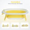 Foldable Baby Bathtub, Newborn to 3 Years, Heat-Sensitive Plug, Cushion, 81.5x50.5x23.5 cm