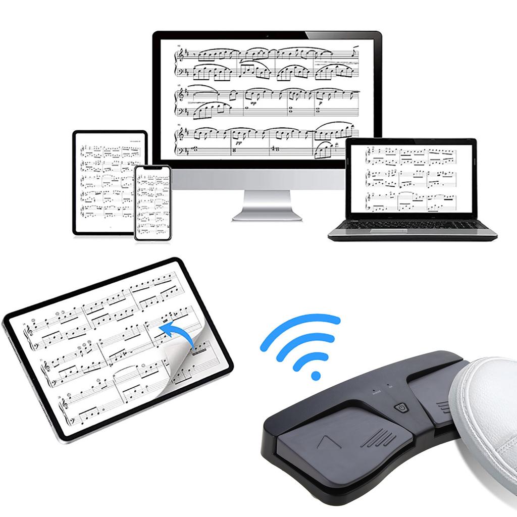 Solo Turner Wireless Page Turner Pedal for Guitar Piano Music Sheet Flipping Musical Instrument Turning Pages Foot Pedal