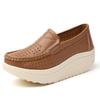 New Spring Women Flat Platform Loafers Shoes Ladies Suede Leather Hollow Casual Shoes Slip On Flats Moccasins Creepers
