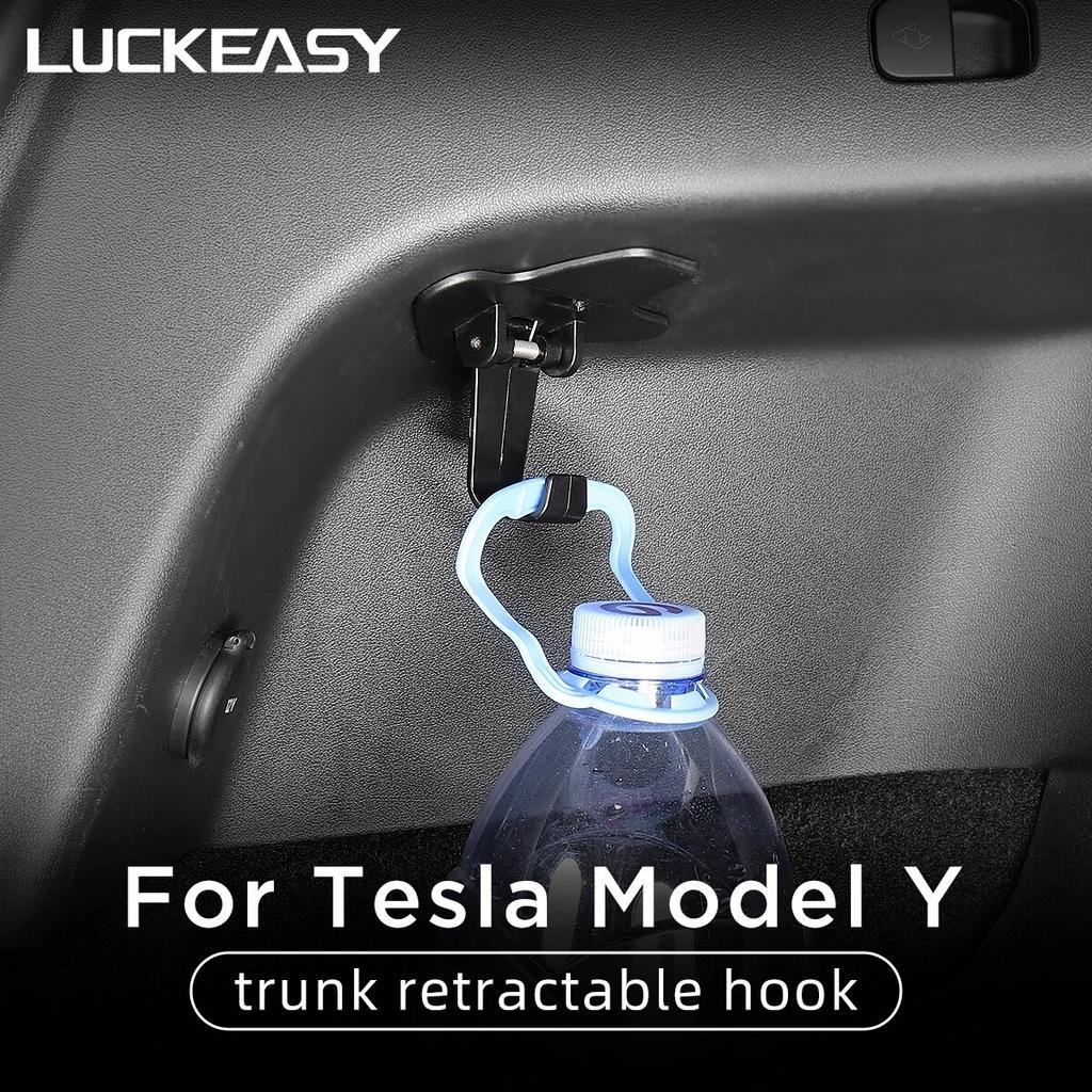 For Tesla Model Y 2022 Car Rear Trunk Retractable Hook Auto Modification Accessories ABS Trunk Storage Holder Hook 1 Pcs