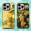 Фруктовый Лимонный Арт Чехол для Телефона Для iPhone 17,16,15,14,13,12,11,Pro,XS,Max,Plus,Mini,SE4,E Черный Матовый Ударопрочный Чехол