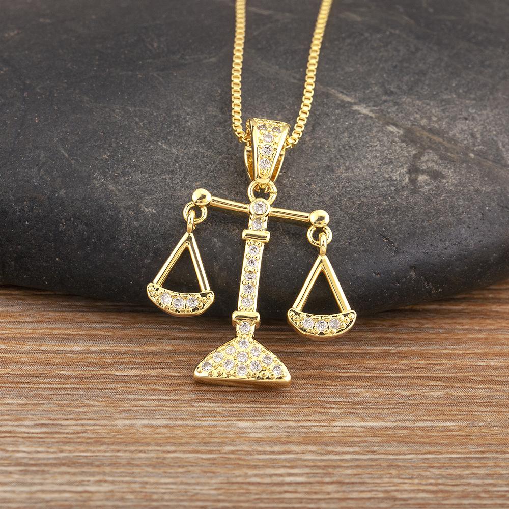 Nidin New Popular Balance Hammer Pliers Shape Charm Pendant Necklace 3 Styles For Women Pave Shiny Crystal Zircon Jewelry Gifts