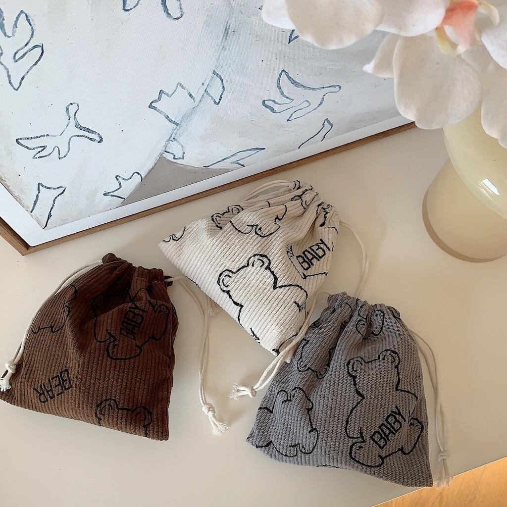 Милый и свежий бархатный мешок-органайзер для малыша, косметичка, маленькая сумка-тоут