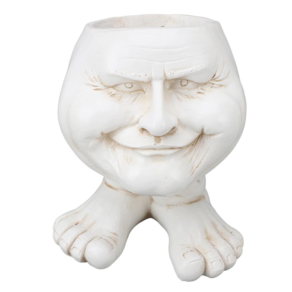 Цветочный горшок из смолы, инновационный изысканный ретро-горшок для цветов в стиле старика, суккулентный горшок для сада на открытом воздухе