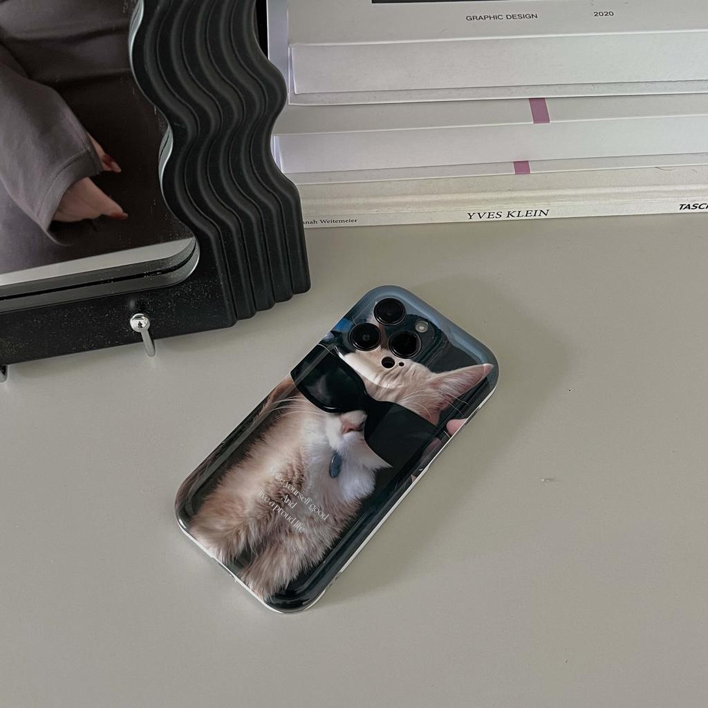 Cool Cat Relif Ins Shockproof Phone Case For Iphone 14promax 14 Pro Max Plus 13 11 12 Promax Protector Cartoon Cute Back Cover