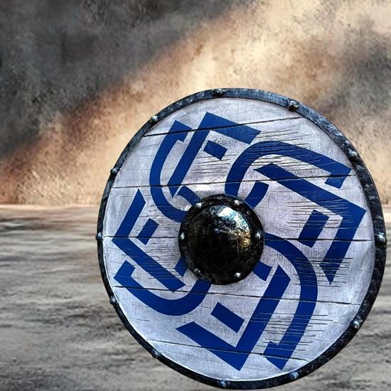 60.96 Cm Authentic Battleworn Wooden Viking Shield Warrior Shield Ancient War Round Shield Best Gift Decorative