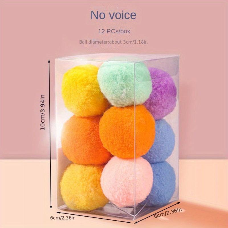 Colorful Plush Ball Toys for Cats - Quiet Teasing Cat Toy for Training & Playing, Perfect for Pet's Enjoyment!