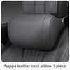 Luxury Nappa Leather Car Seat Headrest Universal Car Interior Seat Protect Neck Pillow Soft and Fluffy, Suitable for All Seasons
