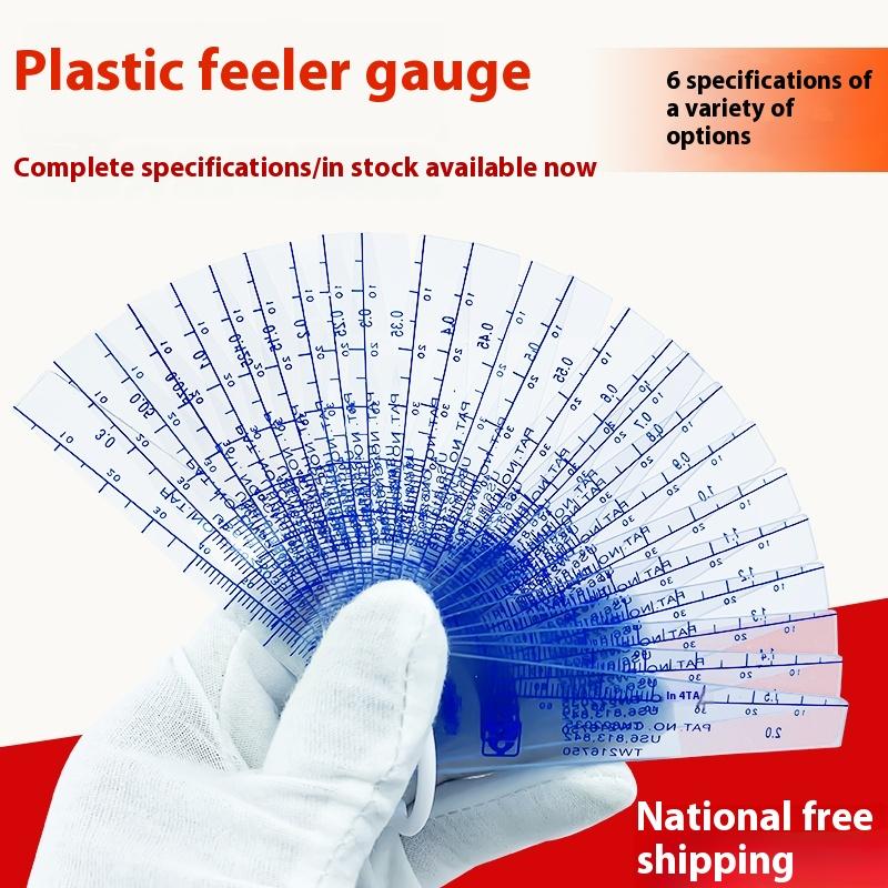 Digital Plastic Feeler Gauge Spacer 0.02-1.0mm and 0.05-1.5mm Ranges for Measuring Plastic Thickness