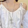 Lily Pearl Necklace for Women, Long Tassel Super Fairy Niche Design High Grade Light Luxury Temperament Clavicle Chain