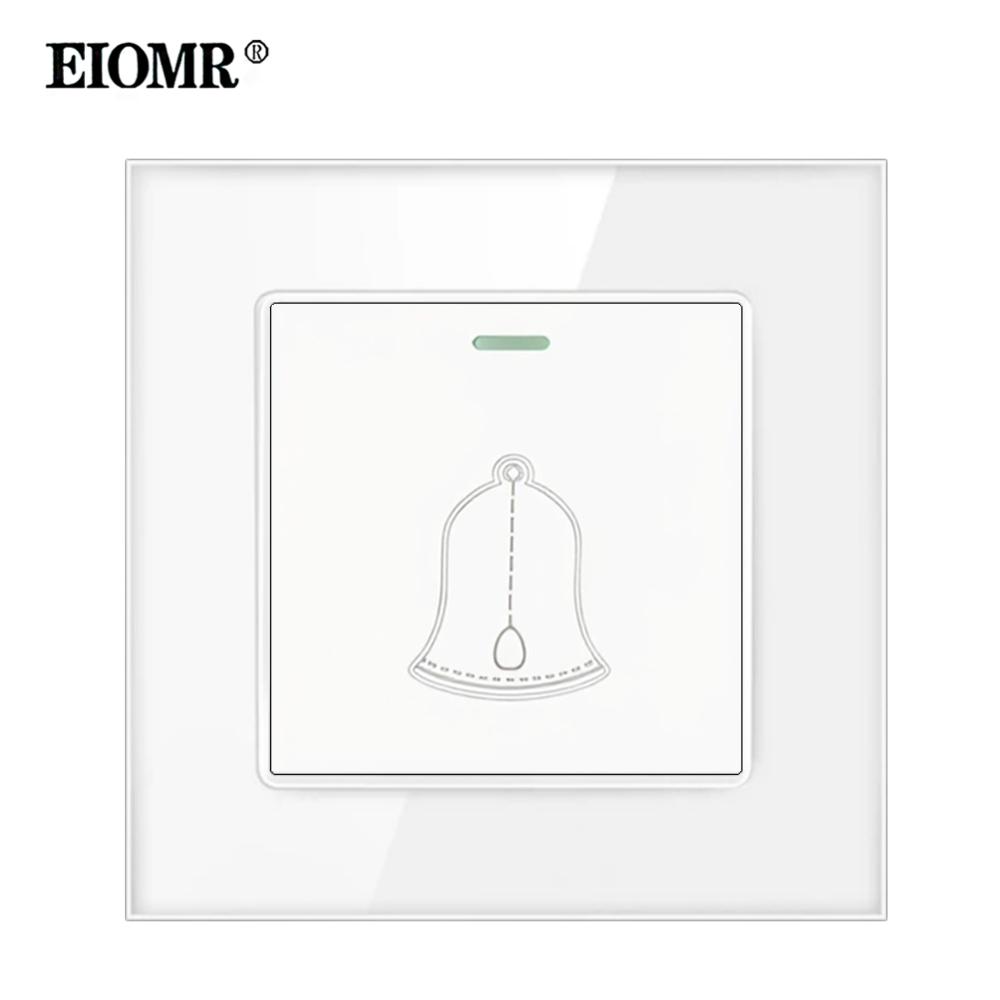 EIOMR Белый Хрусталь Стекло Израиль USB Type-C Зарядка Настенная Розетка, AC 230V 16A ТВ Телефон Звонок Штора Выключатель Света Домашняя Розетка