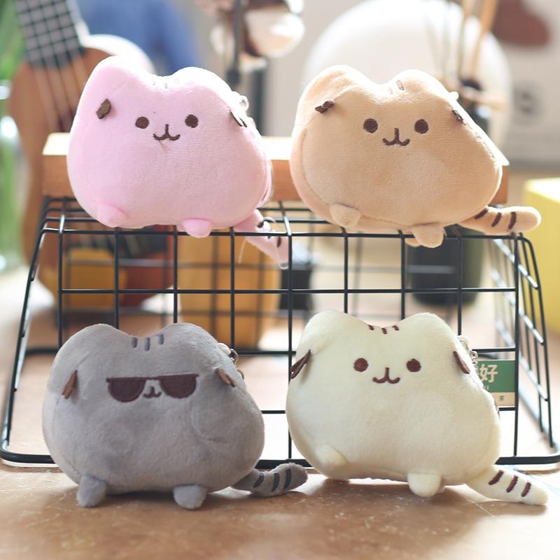 Cute Little Fat Cat Pendant Plush Toy Doll Cartoon Kitten Bag Hanging Keychain Doll