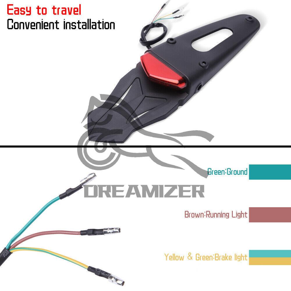 Мотоциклетный 12 светодиодный задний фонарь на заднем крыле, задний стоп-сигнал для внедорожного эндуро, велосипеда, универсальный чехол на колесо, брызговик, задняя грязь