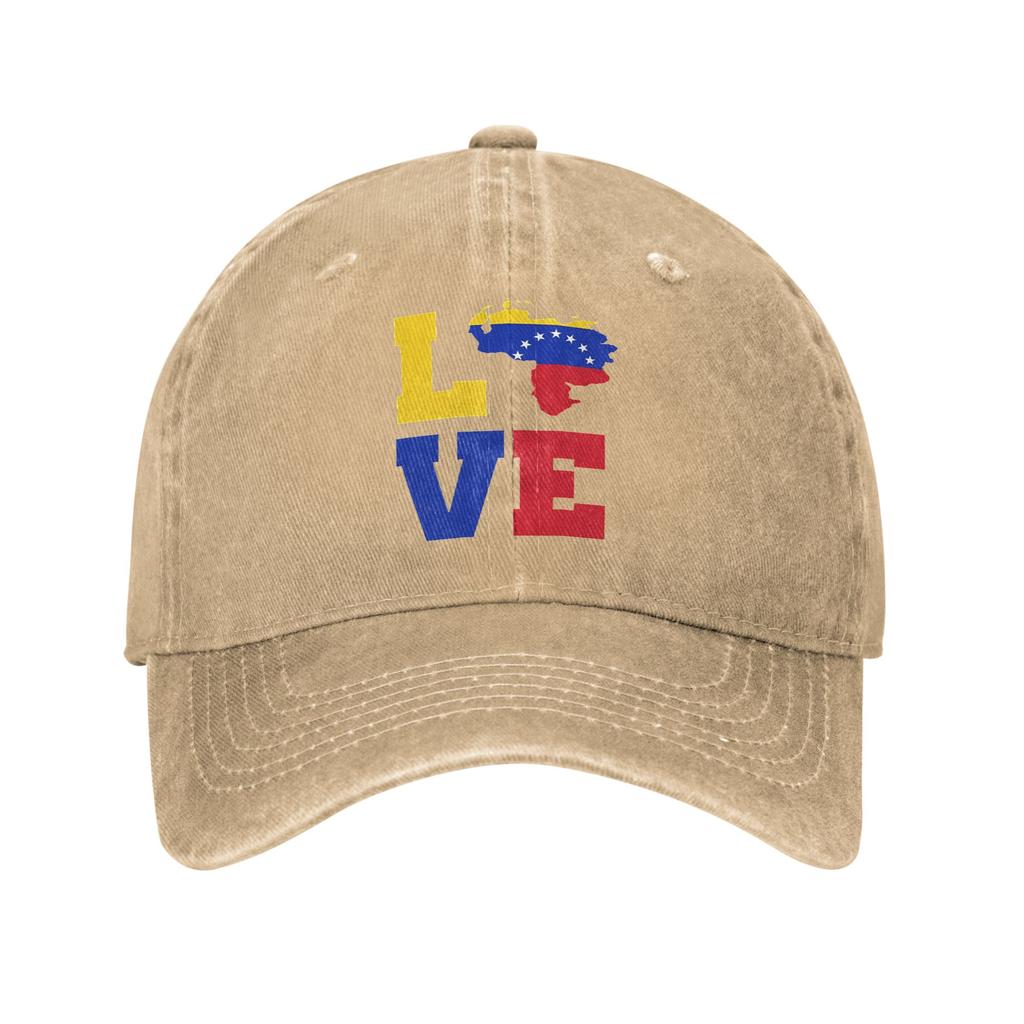 Love Venezuela Map Flag Tricolor Casual Baseball Cap Running Hippie Trucker Hat Summer SunProof Couple Women Baseball Caps
