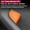 For Tesla Model 3 Y 2017-2025 New Model 3 Y Juniper Suede Door Switch Lock Button Trim Decor Car Sticker Interior Accessories