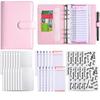 Macaron Color Cash Budget Ledger A6 PU Leather Folder Stickers Loose-sheet Notebook Business Gifts