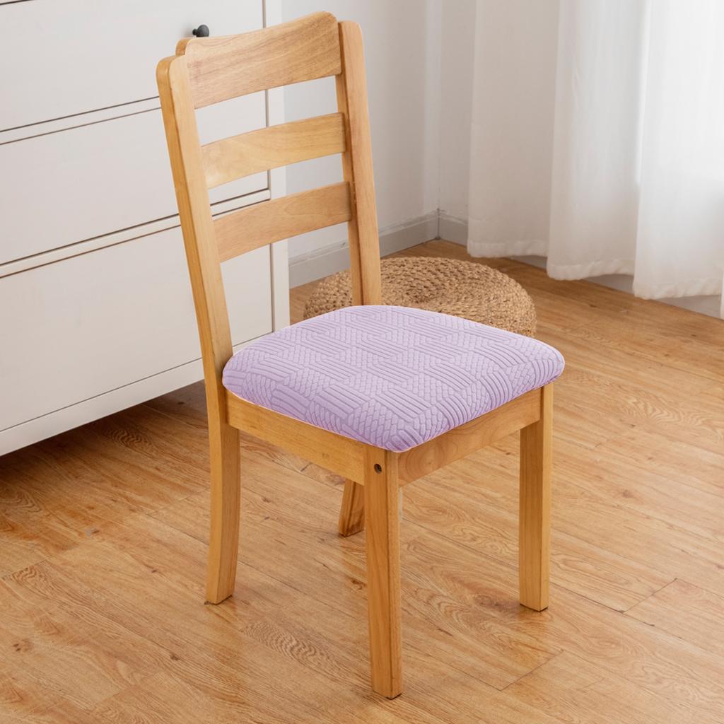 Stretch Jacquard Dining Room Chair Seat Covers Removable Washable Elastic Upholstered Dining Chair Cushion Slipcover