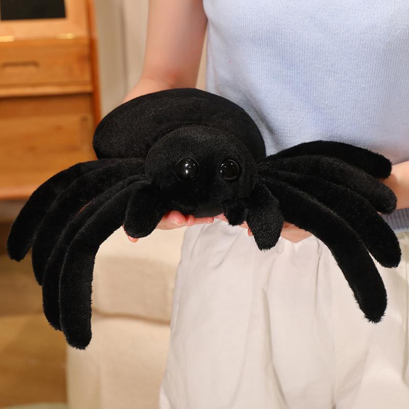 Black Spider Plush Toys Funny Prank Toy Simulated Spider Stuffed Doll Creative Home Decoration Toys Birthday Surprise Gifts