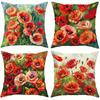 Домашний Декор Красочные Наволочки с Маками Для Дома Узор Наволочка Подходит Для Дивана Спальни Автомобиля Наволочка