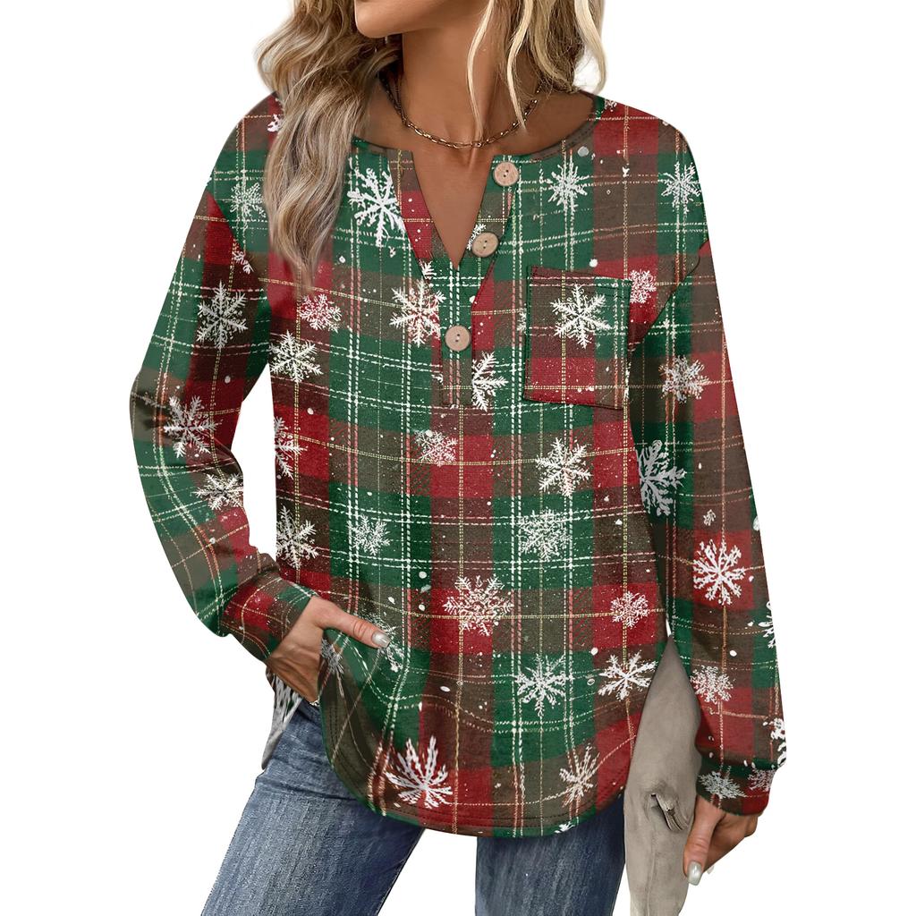 Women's Retro Printed Fashionable Long-sleeved Top