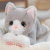 Плюшевая игрушка Leap Raupe Cat Реалистичная мягкая игрушка для кошек Мягкая игрушка для кошек Реалистичная мягкая игрушка для кошек Серый кот