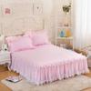 Кружевная юбка принцессы, нескользящий наматрасник, юбка с рюшами, простыня, покрывало для дома, спальни, мягкое покрывало, декор юбки-кровати