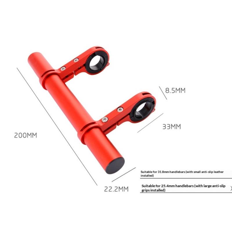 Adjustable Metal Handlebar Extension for Bicycle Perfect Mount for Camera and Light
