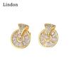 Женские серьги из медного сплава с цирконом Lindon - Серьги-подвески в подарок на свадебную вечеринку