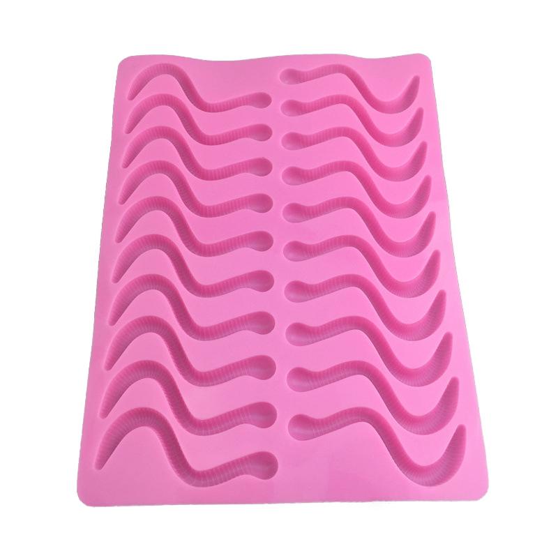 20 шт. креативные отверстия для самостоятельного изготовления силиконовых формочек для желейных змей, червей, шоколада, конфет, желе, формочек для льда, инструментов для декора торта