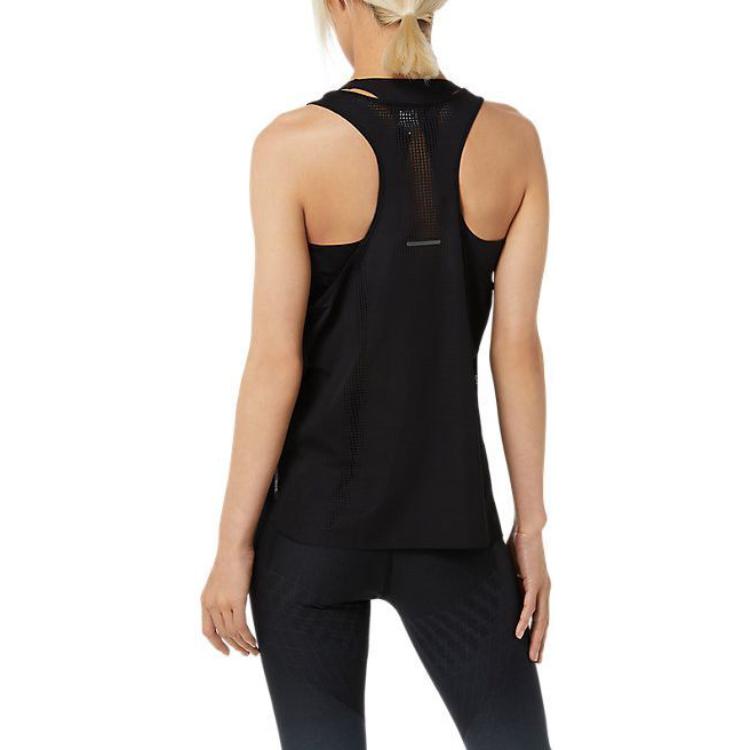 Asics Ventilate Actibreeze Tank Solid Color Round Neck Sleeveless Vest Women Tops Black 2012C227-002