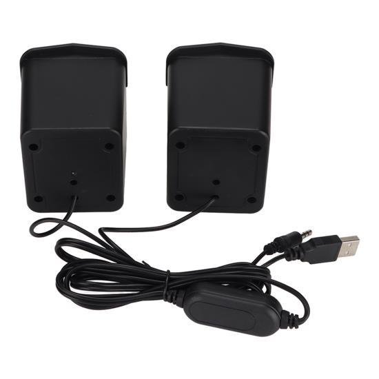 Настольный динамик с питанием от USB, мощный сабвуфер, настольный мини-светодиодный динамик для домашнего компьютера PalyStation4, ноутбук, черный 