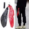 Trendy Cashew Print Waist Chain Hip Hop Style Pants Chain Square Scarf Trousers Chain On Jeans Hiphop Keychain Ornament