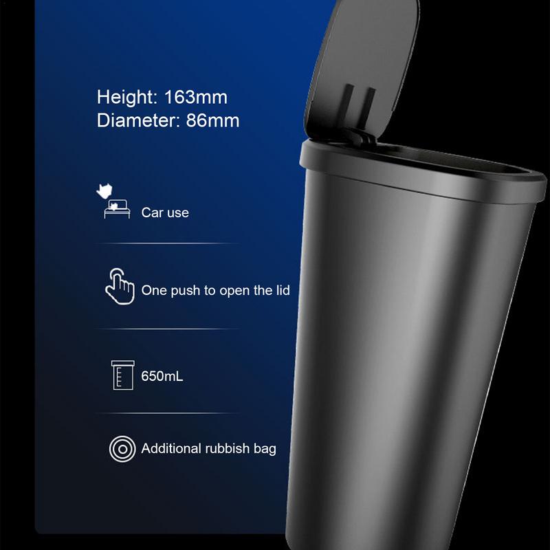 Автомобильный мусорный бак Подстаканник Автомобильный мусорный бак с крышкой Автомобильный аксессуар Интерьер Автомобильный мусорный бак с откидной крышкой Мусорная корзина для мусора