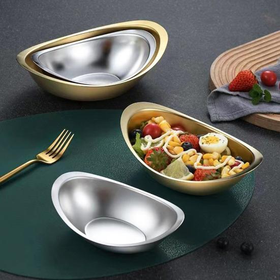 Суповая миска штабелируемая многоцелевая овальная большая емкость поднос из нержавеющей стали для ресторана