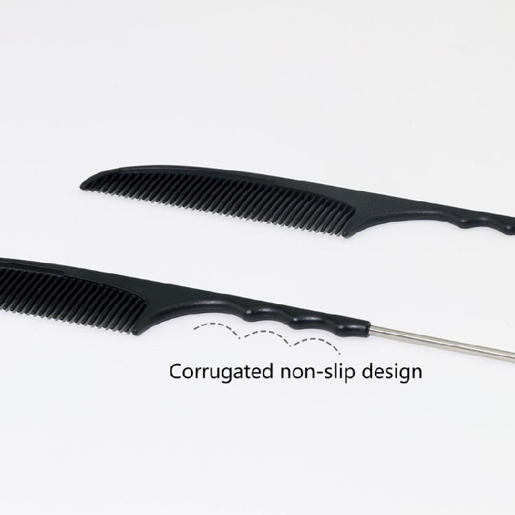 Расческа с хвостиком из углеродного волокна для начеса Парикмахерские расчески для влажных и сухих волос