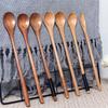 Wooden Lotus Long Handle Spoon Coffee Spoon Stirring Spoon Wooden Spoon