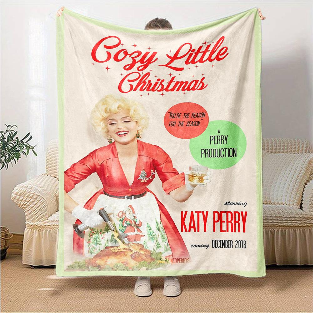 Cozy Christmas Katy Perry Blanket Soft Throw Blanket For Home Bedroom Bed Sofa Travel Office Solid Christmas Blanket
