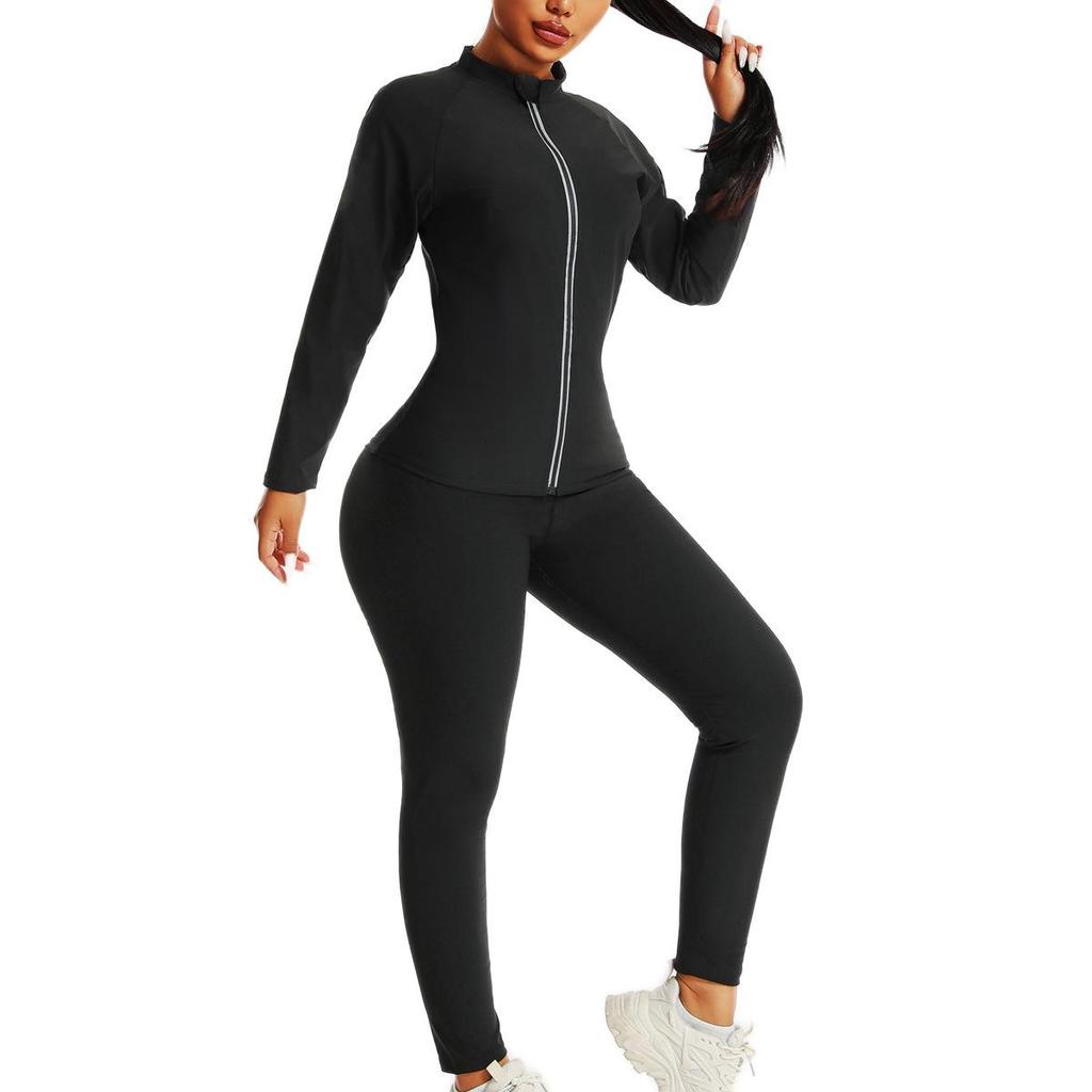 Женский Европейский и Американский Сауна-Костюм Большого Размера: Йога-одежда для похудения живота, Фитнес-боди-шейпер для стройной талии