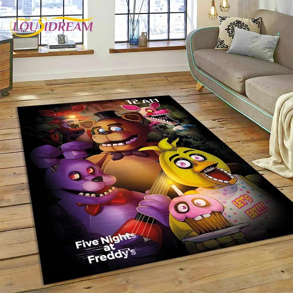 3D Хоррор Игра FNAF-F Freddy Ковер Коврик для Гостиной Спальни Дома Украшение Дивана, Коврик для Игровой Зоны Детей Нескользящий Напольный Коврик Подарок