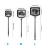 Portable Long Handle Fishing Landing Net Square Aquarium Fish Tank Fishing Landing Net Fish Floating Item Cleaning Tool