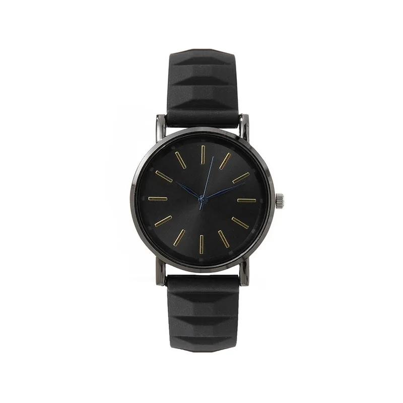 Простые синие женские кварцевые часы, модные силиконовые часы с полосками, женские брендовые часы, наручные часы, женские спортивные кварцевые часы, подарки