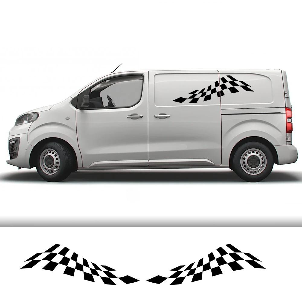 2 шт. Боковые наклейки на двери автомобиля Для Fiat Scudo Тюнинг Аксессуары Фургон Спортивные Буквы Графика Гоночный Стиль Виниловый Декор Наклейки