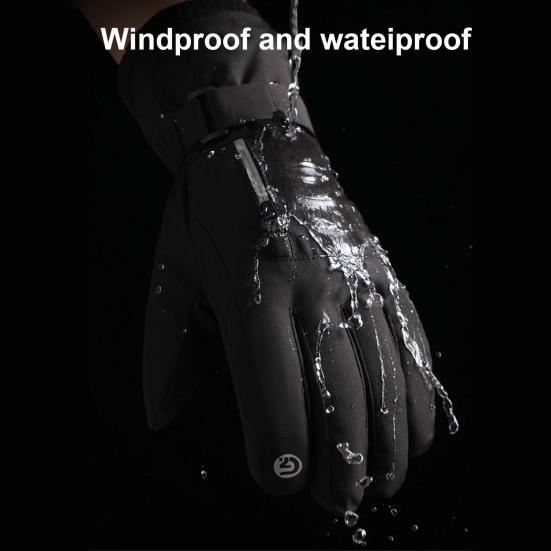Зимние лыжные перчатки, водонепроницаемые термоперчатки с сенсорным экраном, ветрозащитные теплые перчатки для холодной погоды для мужчин и женщин, катание на лыжах, велоспорт