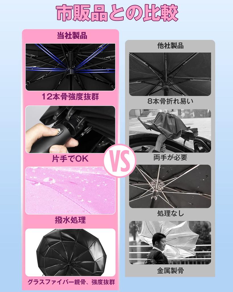 Sumeriy Folding 12 Reverse Folding Folding Automatic Big Typhoon Rainy Season UV For Both Sunny and Rainy Folding Includes Umbrella Waterproof Unisex