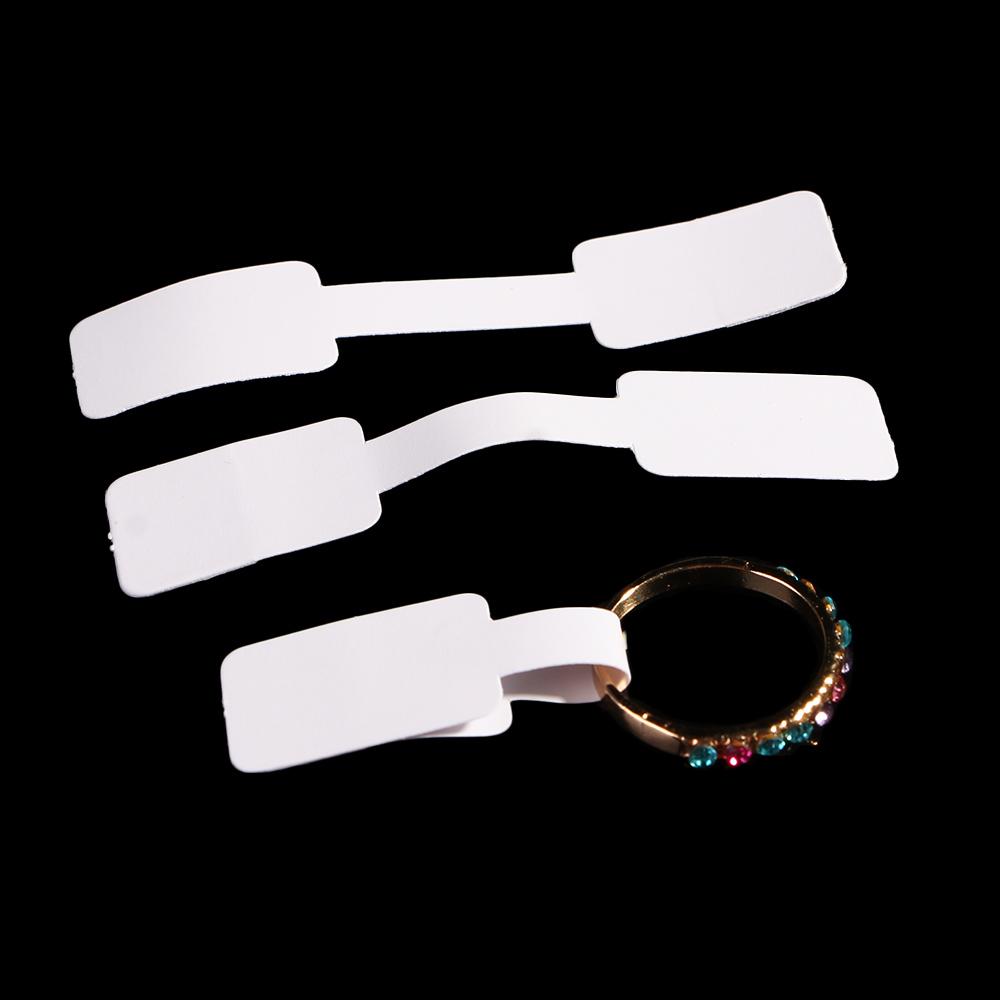 White Jewelry Sticky Bracelet Stickers Paper Price Labels Display Tags Ring Sticker Hang Size