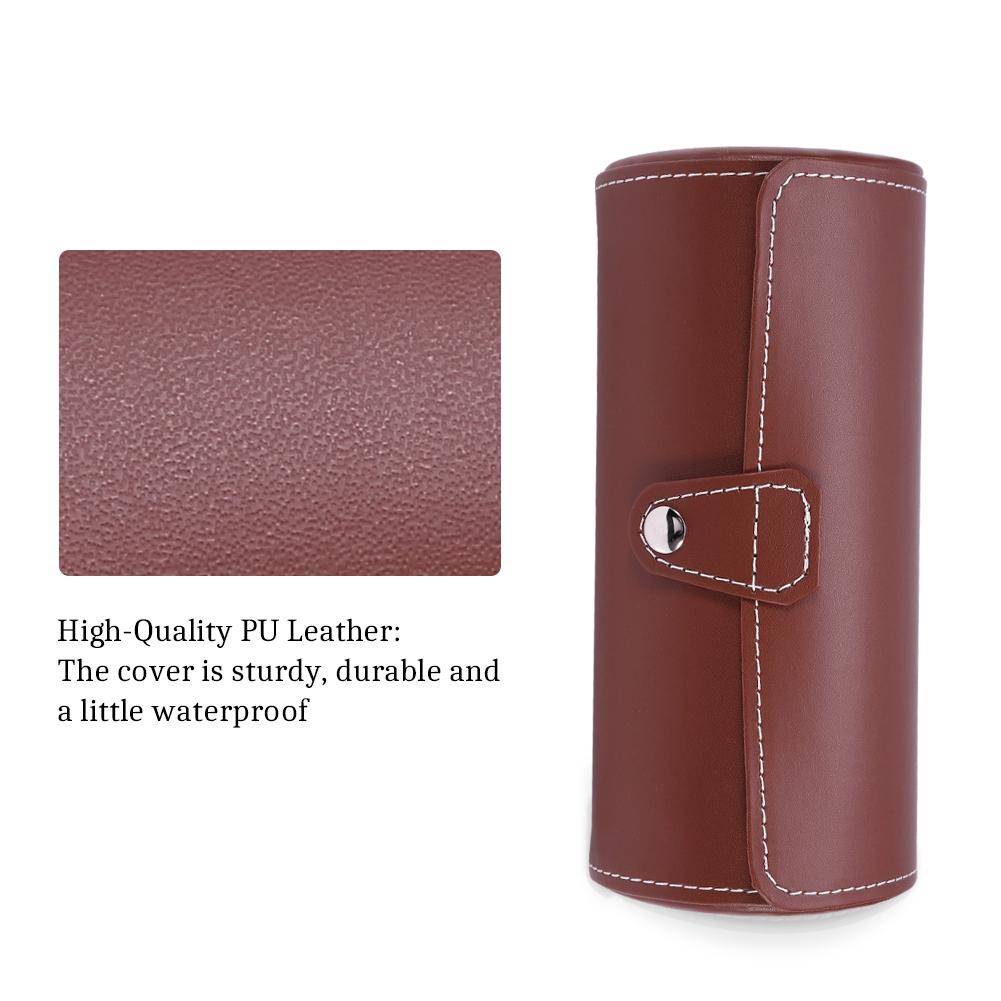 Коробка для часов с 3 слотами, дорожный футляр из искусственной кожи, органайзер для хранения ювелирных изделий