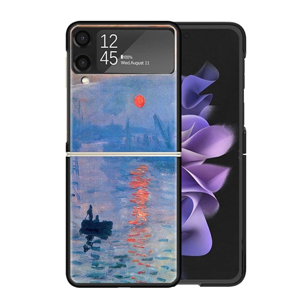 Van Gogh Oil Art Painting Clear Phone Case For Samsung Z Flip 7 6 5 4 3 Galaxy ZFlip7 ZFlip6 ZFlip5 ZFlip4 ZFlip3 5G Print Cover