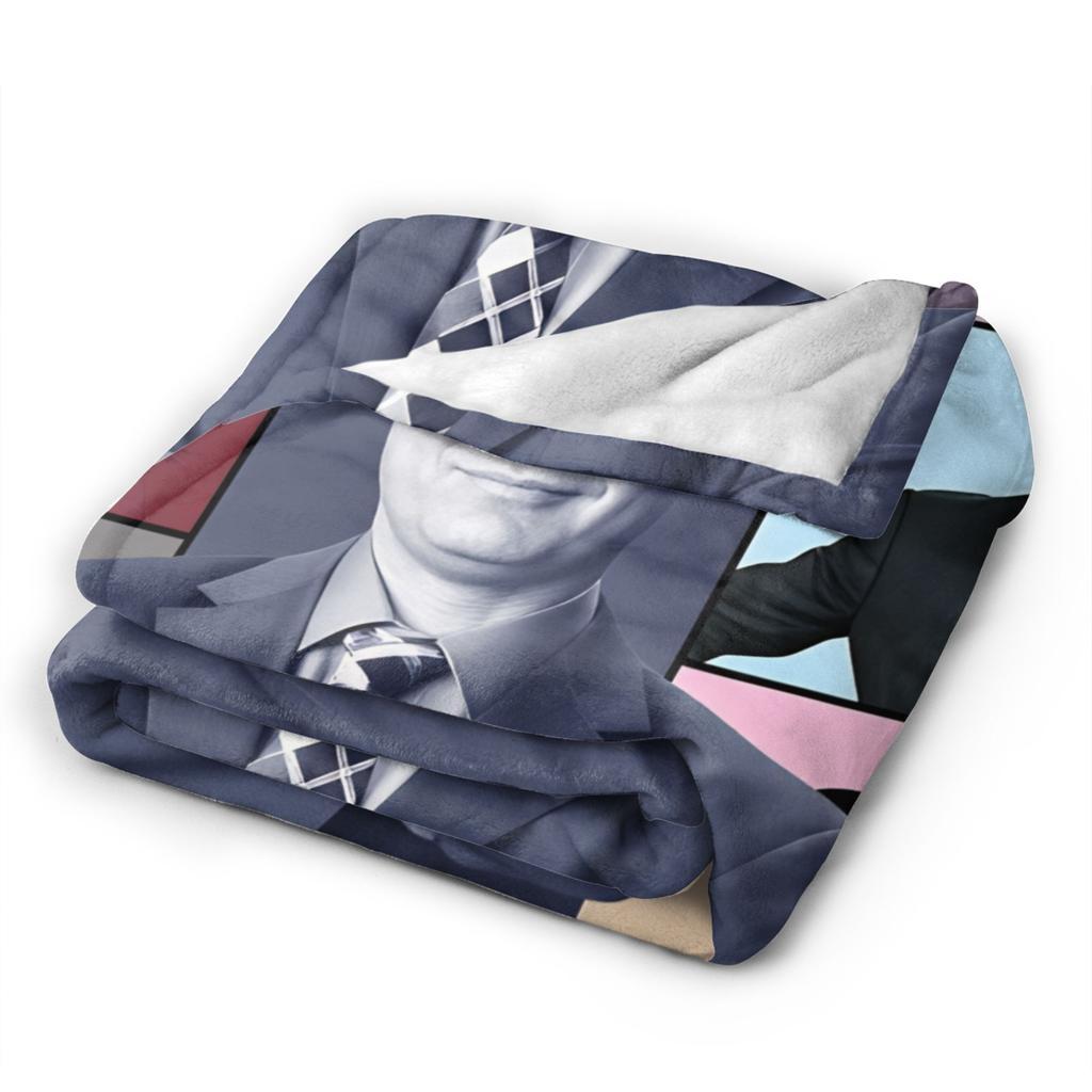 Dwight Schrute Collage Blanket Quality Warm Soft Throw Blanket Winter Students Living Room Fluffy Bedspread