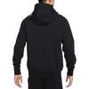 Nike Club Letter Print Fleece Lined Hooded Fashion Sweatshirt Men's Black FZ1039-010