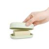 Double Layer Square Soap Dish with Cover Plastic Drain Soap Box Household Bathroom Travel Simple Portable Creative Storage TMZ